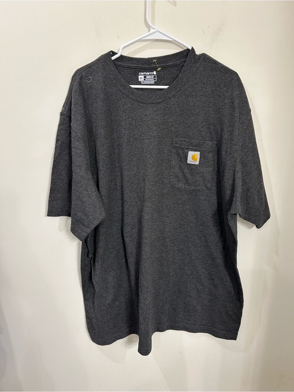 Carhartt Men’s Dark Gray Pocket T-Shirt 2 XL